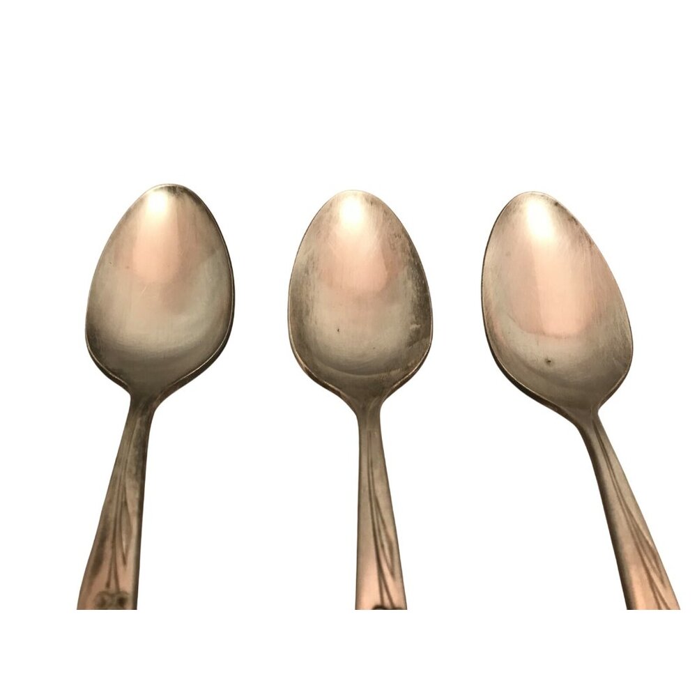 Oneida Community Enchantment / Gentle Rose - 3 Teaspoons - 6" - Picture 4 of 8